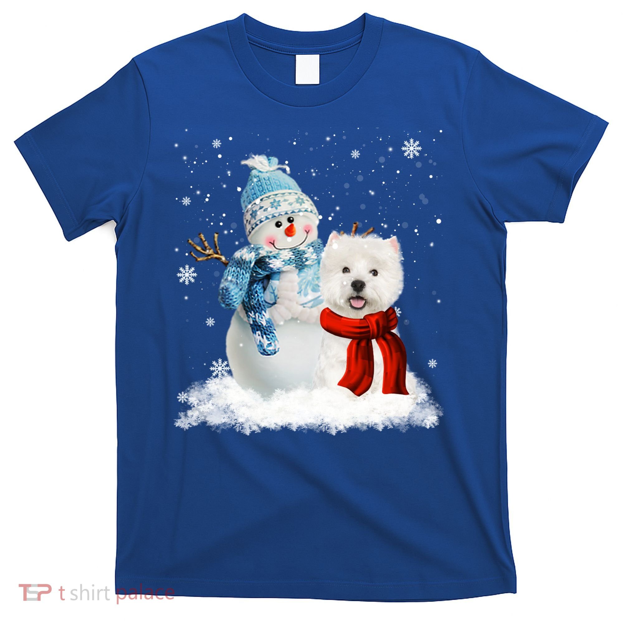 Funny Westie Dog Christmas Snow Christmas Pajama Gift T-Shirt
