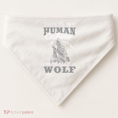 Funny Wolf Design Human Costume IM A Wolf USA-Made Doggie Bandana