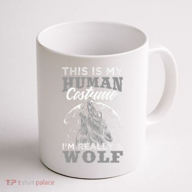 Funny Wolf Design Human Costume IM A Wolf Coffee Mug back