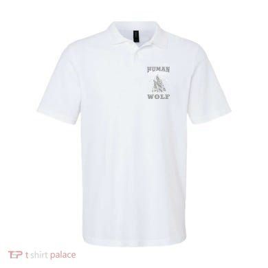 Funny Wolf Design Human Costume IM A Wolf Polo