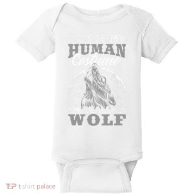Funny Wolf Design Human Costume IM A Wolf Baby Bodysuit