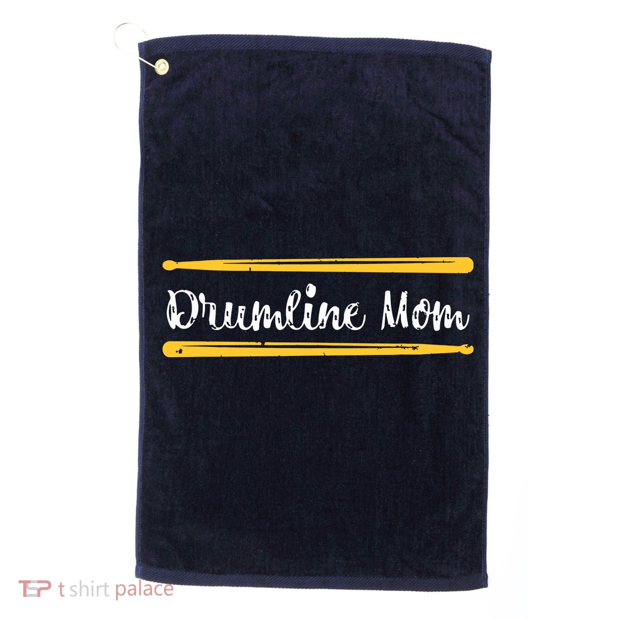 Funny Women Drum Lover Gift DrumLine Mom Golf Towel