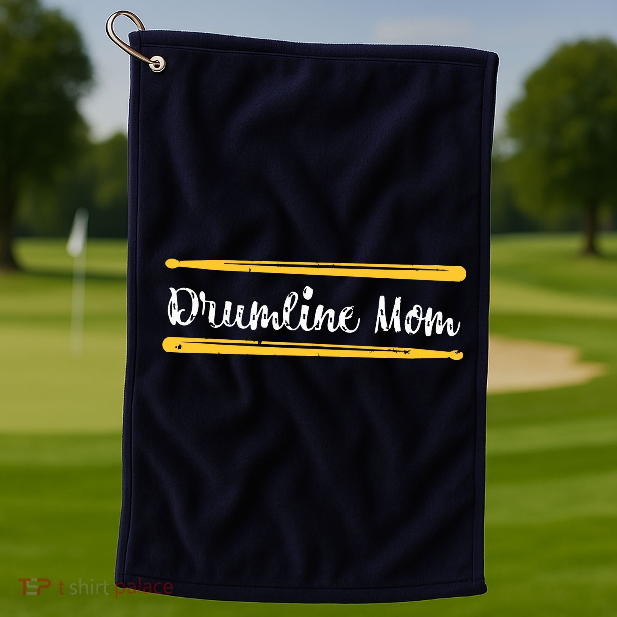 Funny Women Drum Lover Gift DrumLine Mom Golf Towel