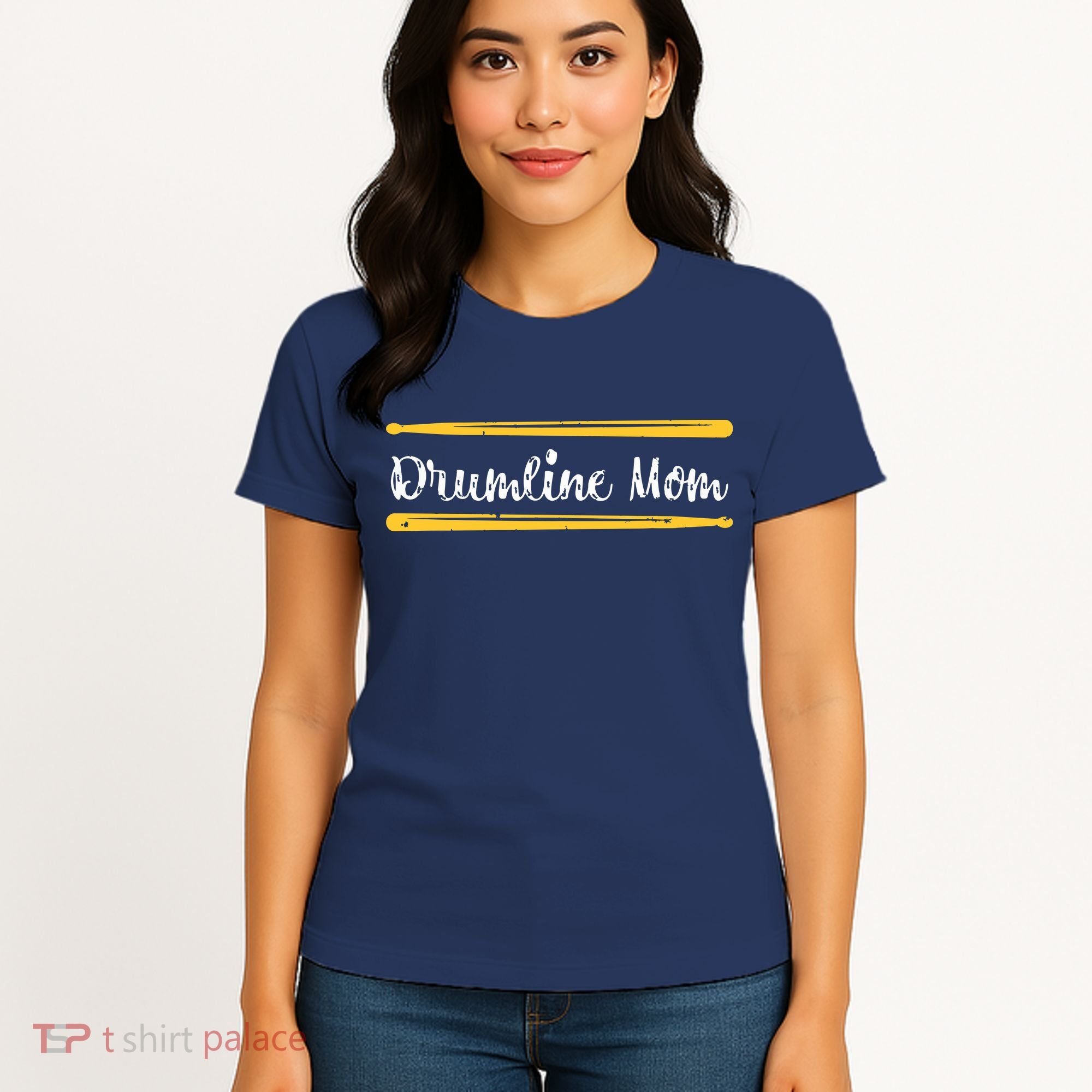Funny Women Drum Lover Gift DrumLine Mom Women's T-Shirt