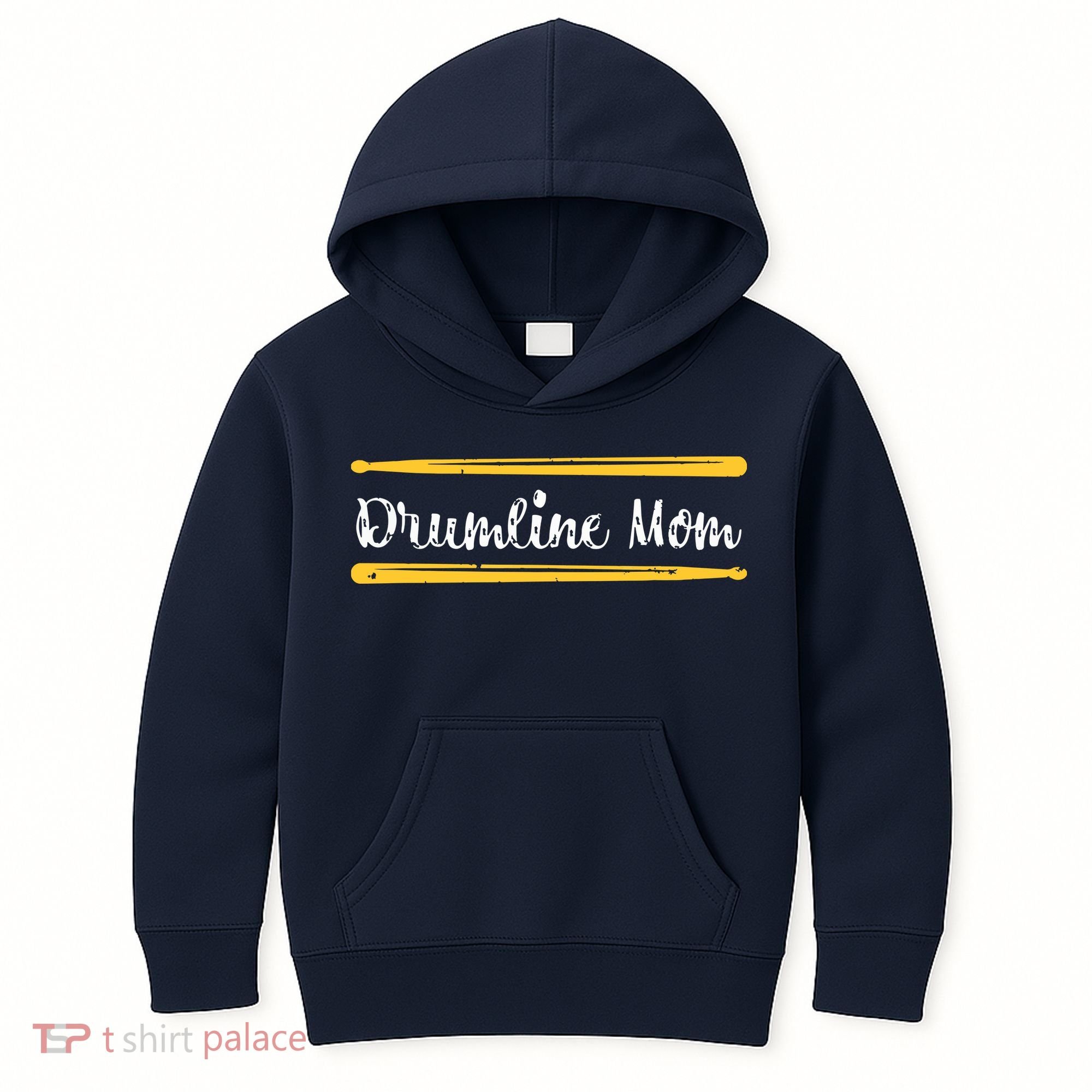 Funny Women Drum Lover Gift DrumLine Mom Kids Hoodie