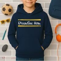Funny Women Drum Lover Gift DrumLine Mom Kids Hoodie thumb 2