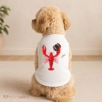 Funny Wine Drinking Lobster Red Crawfish Wine Lovers Gift Doggie Tank thumb 2