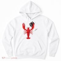 Funny Wine Drinking Lobster Red Crawfish Wine Lovers Gift Hoodie thumb 0