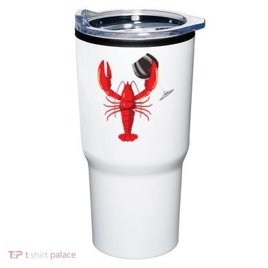 Funny Wine Drinking Lobster Red Crawfish Wine Lovers Gift Tumbler