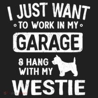 Funny Westie Dad Garage Hang With Gift Women's Sweatshirt thumb 2