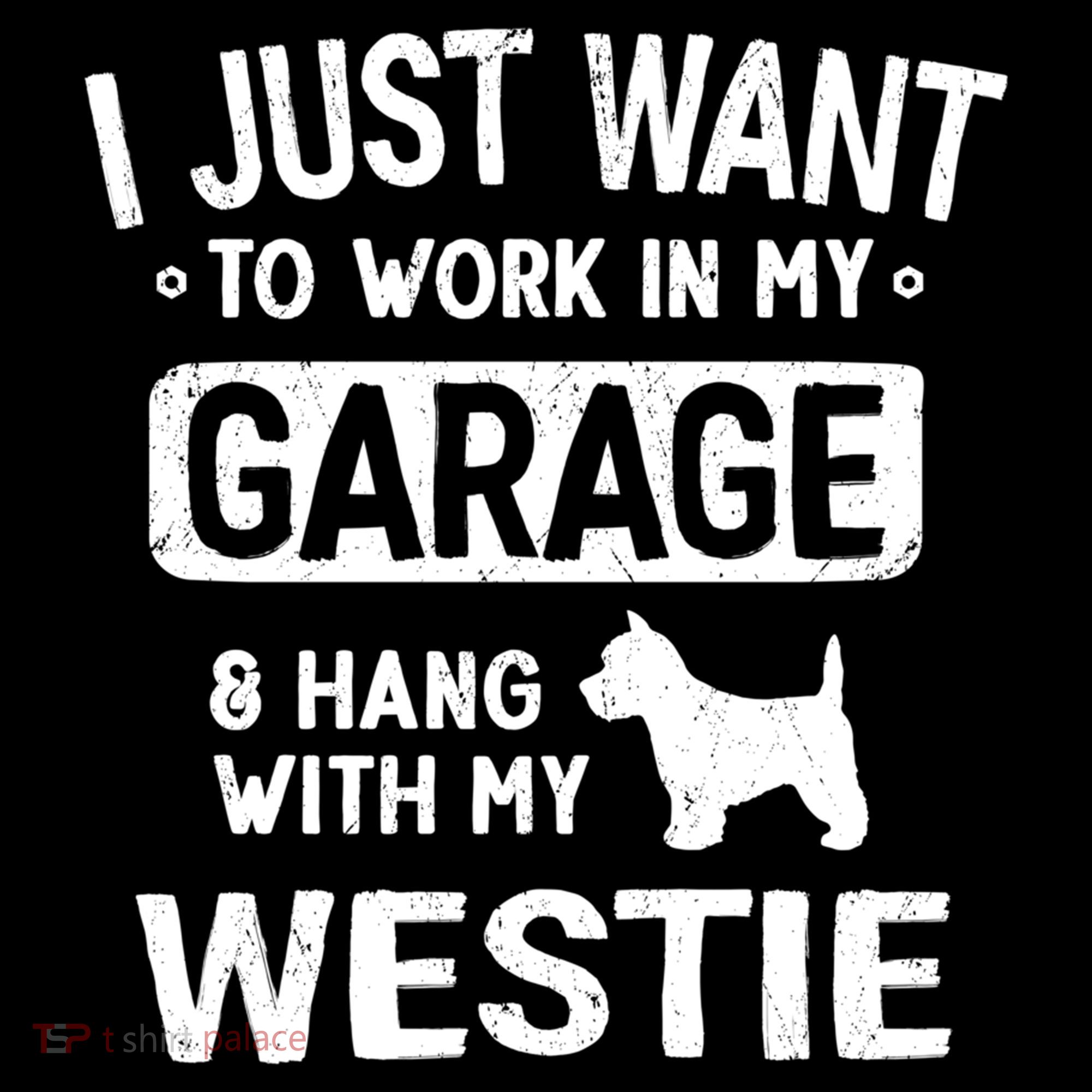 Funny Westie Dad Garage Hang With Gift Women's Hoodie