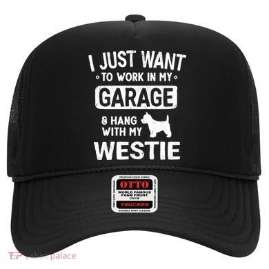 Funny Westie Dad Garage Hang With Gift Hat