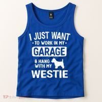 Funny Westie Dad Garage Hang With Gift Tank Top thumb 2