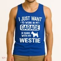 Funny Westie Dad Garage Hang With Gift Tank Top thumb 3