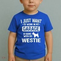 Funny Westie Dad Garage Hang With Gift Toddler T-Shirt thumb 2