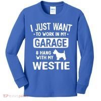 Funny Westie Dad Garage Hang With Gift Kids Long Sleeve Shirt thumb 0