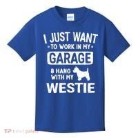 Funny Westie Dad Garage Hang With Gift Kids T-Shirt thumb 0