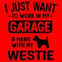 Funny Westie Dad Garage Hang With Gift Santa Hat thumb 1