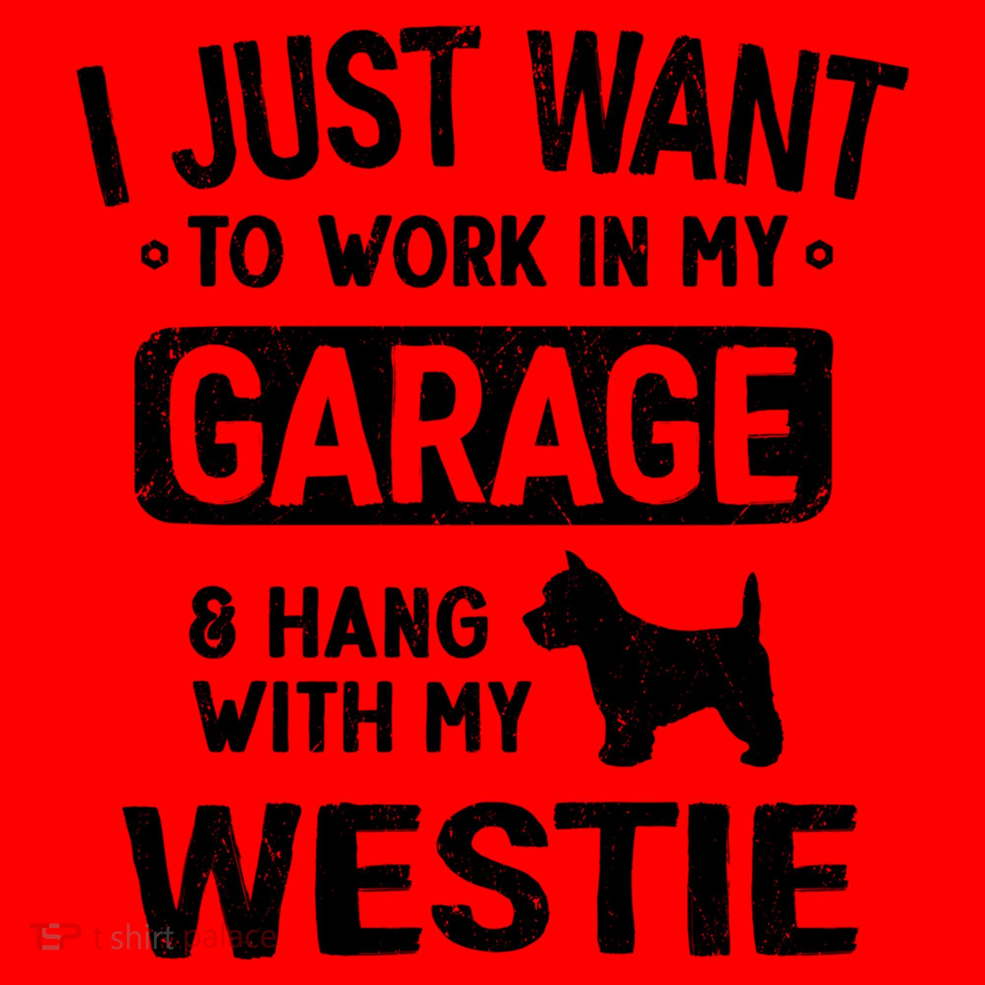 Funny Westie Dad Garage Hang With Gift Santa Hat