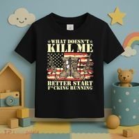 Funny What Doesn't Kill Me Better Start F Running Veteran Toddler T-Shirt thumb 3