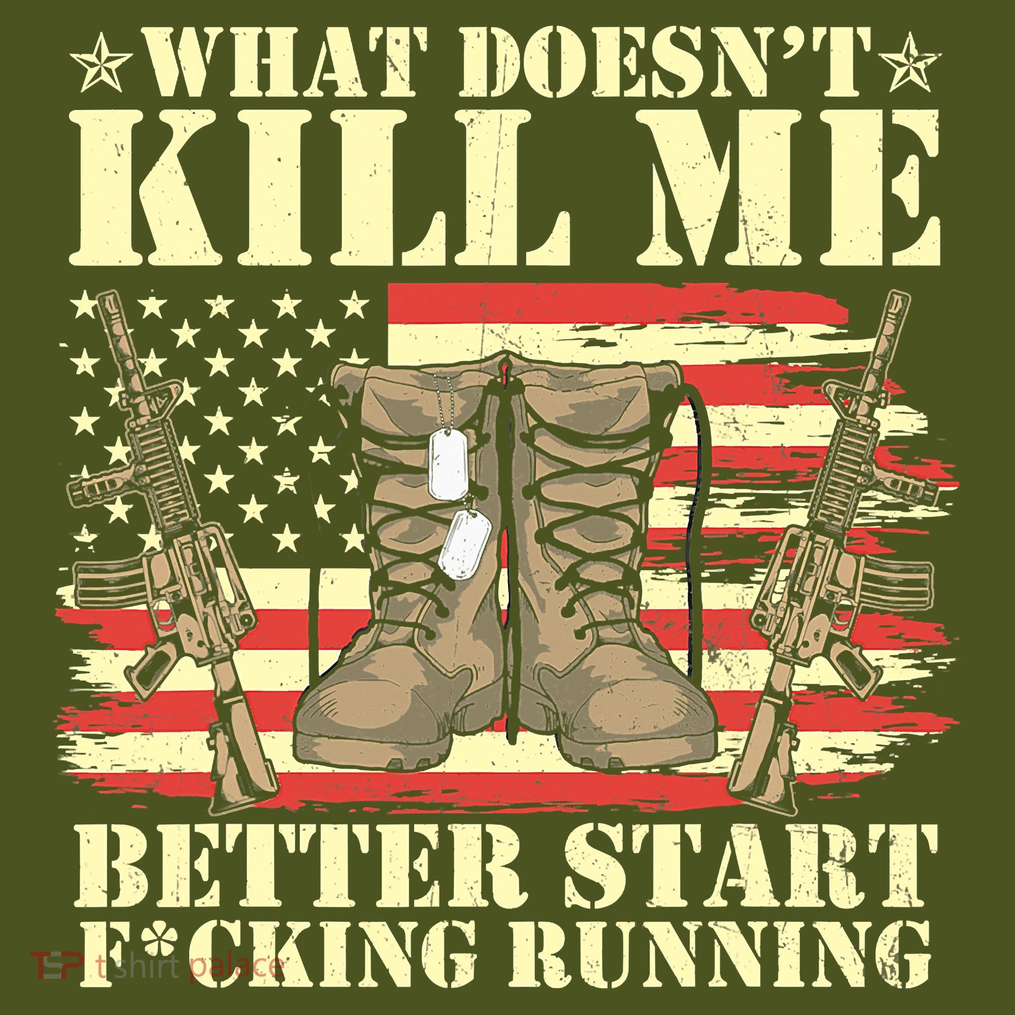 Funny What Doesn't Kill Me Better Start F Running Veteran Mousepad