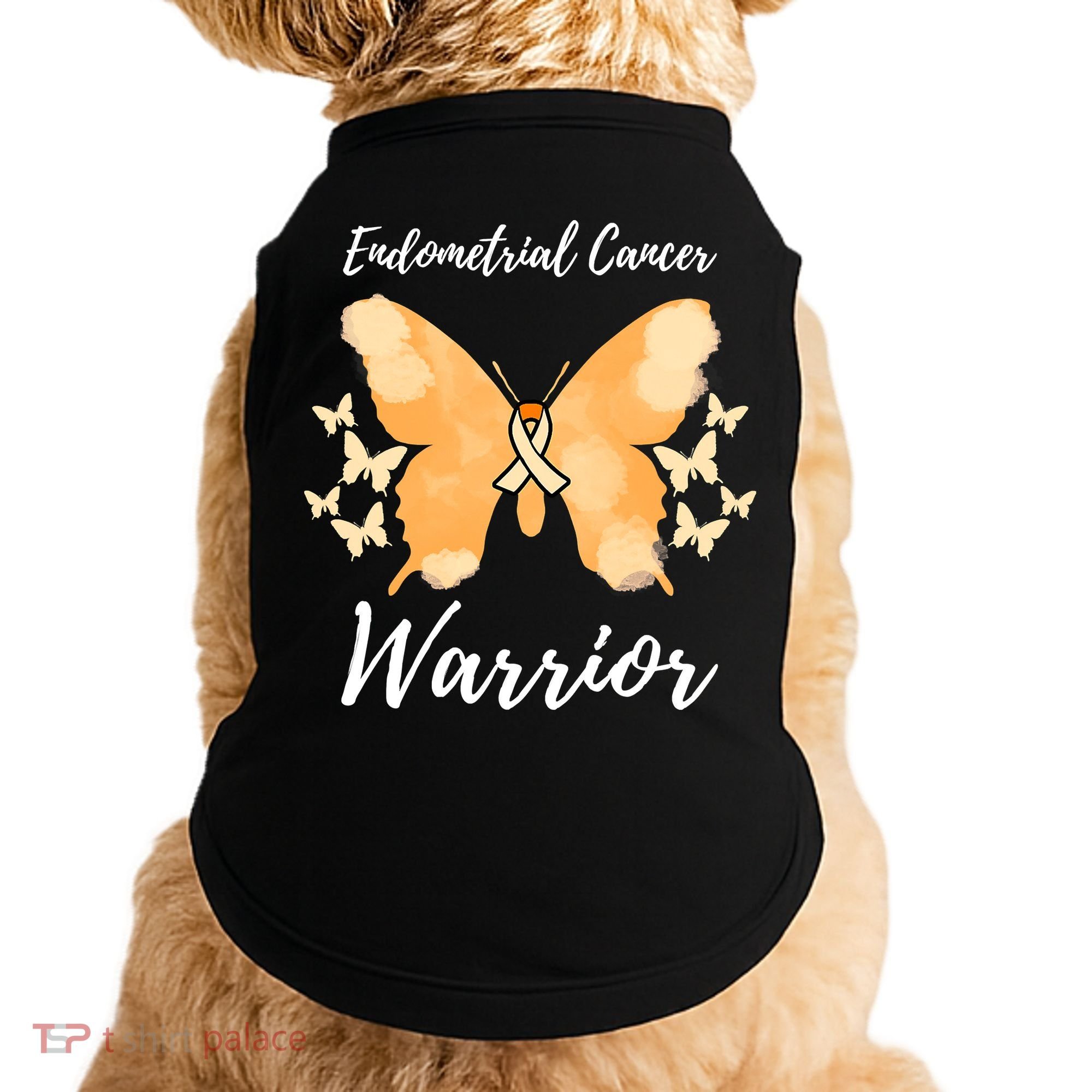 Funny Warrior Endometrial Cancer Awareness Uterine Cancer Doggie Tank