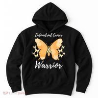 Funny Warrior Endometrial Cancer Awareness Uterine Cancer Hoodie thumb 0