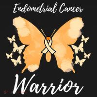 Funny Warrior Endometrial Cancer Awareness Uterine Cancer Sweatshirt thumb 3