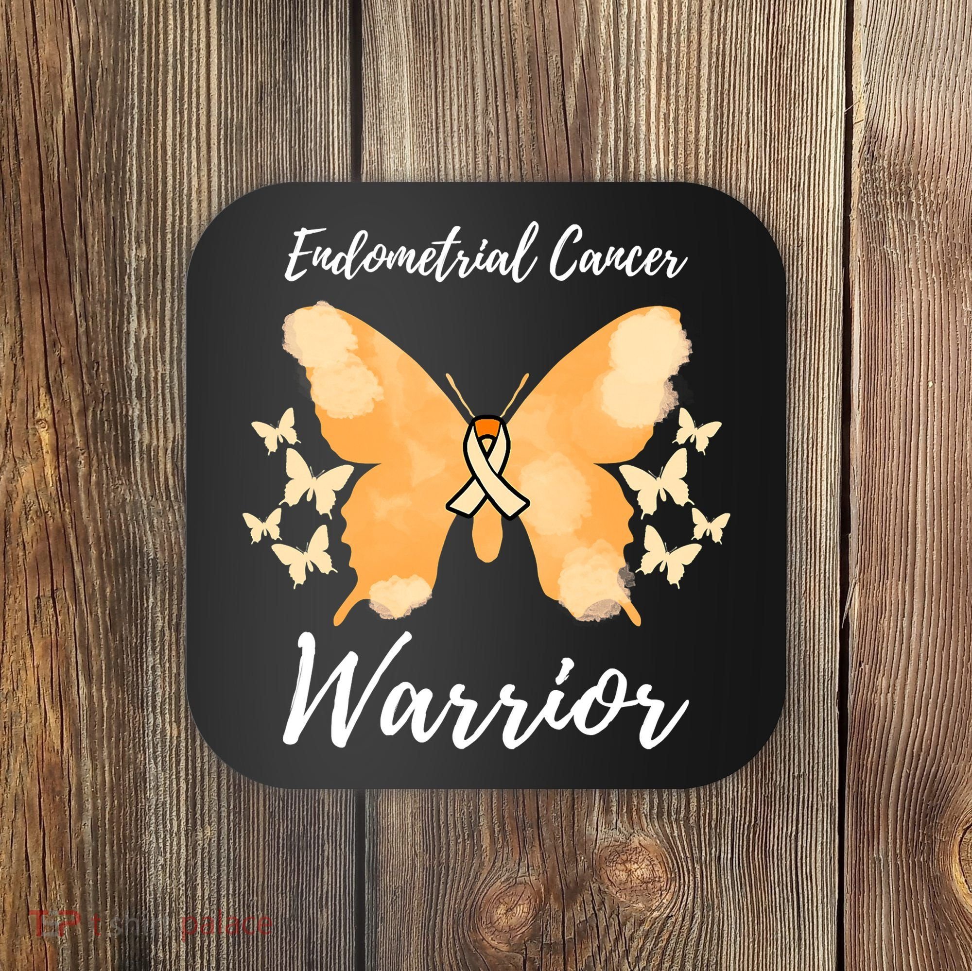 Funny Warrior Endometrial Cancer Awareness Uterine Cancer Coaster
