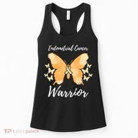 Funny Warrior Endometrial Cancer Awareness Uterine Cancer Women's Tank Top thumb 0
