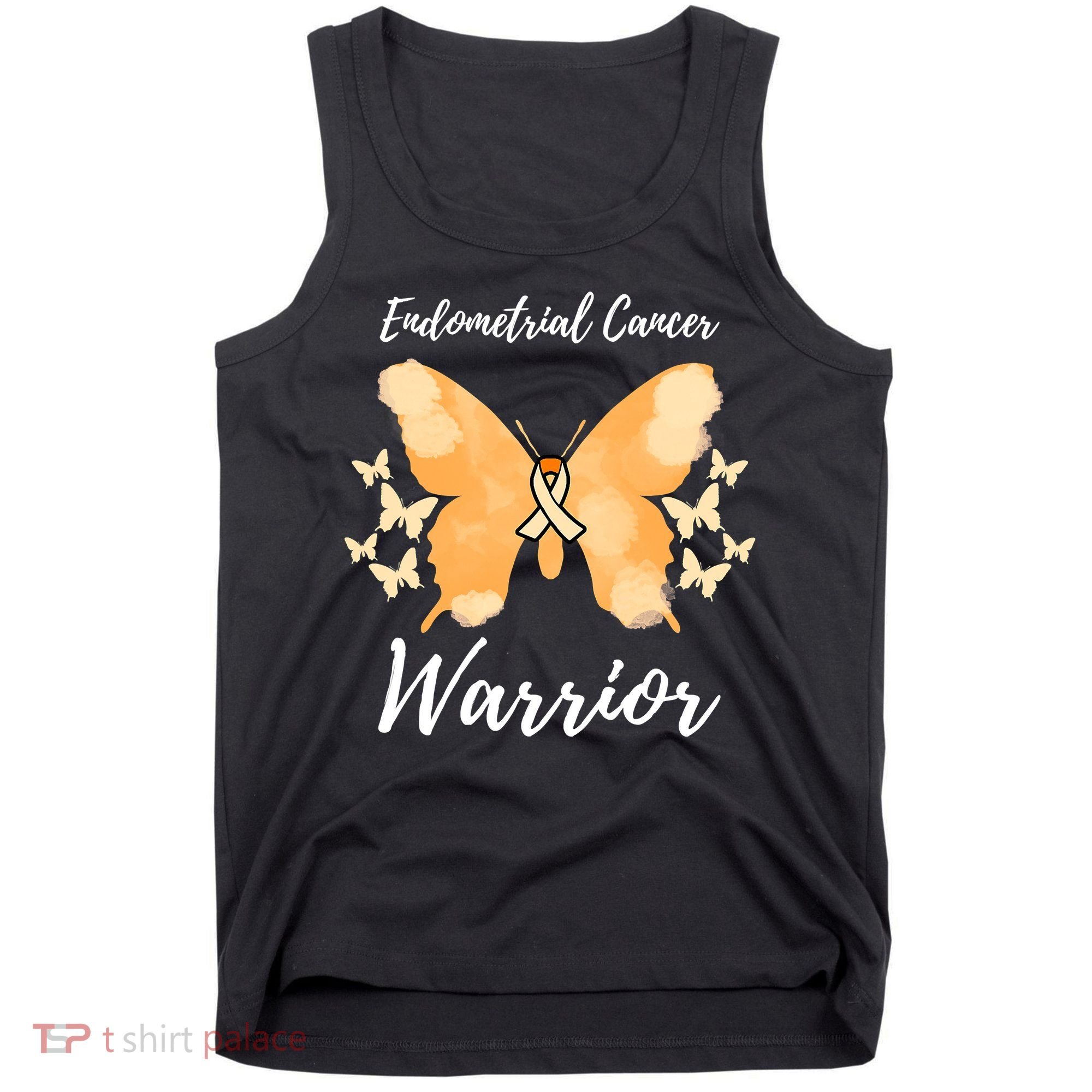 Funny Warrior Endometrial Cancer Awareness Uterine Cancer Tank Top