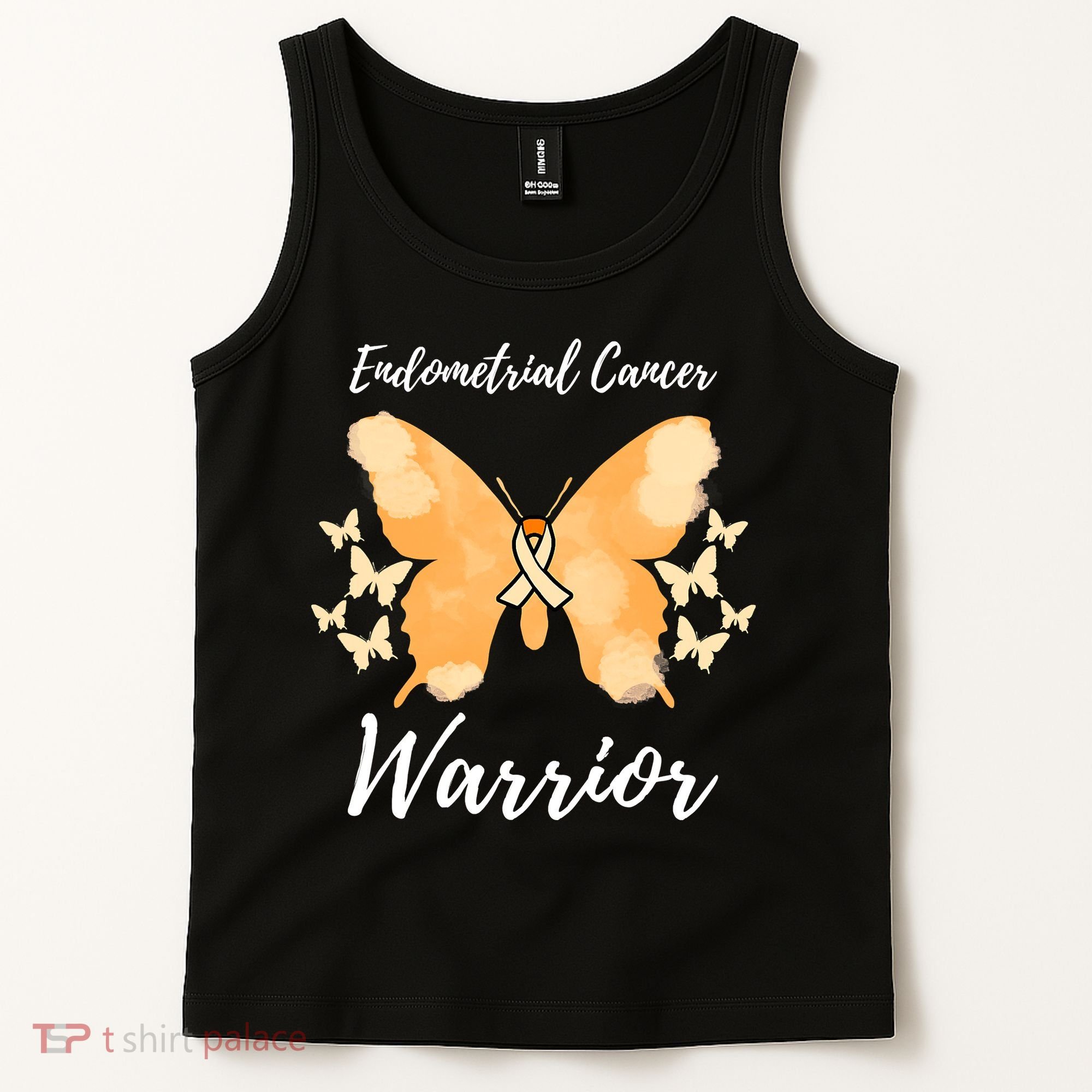 Funny Warrior Endometrial Cancer Awareness Uterine Cancer Tank Top