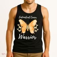 Funny Warrior Endometrial Cancer Awareness Uterine Cancer Tank Top thumb 3