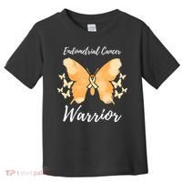 Funny Warrior Endometrial Cancer Awareness Uterine Cancer Toddler T-Shirt thumb 0