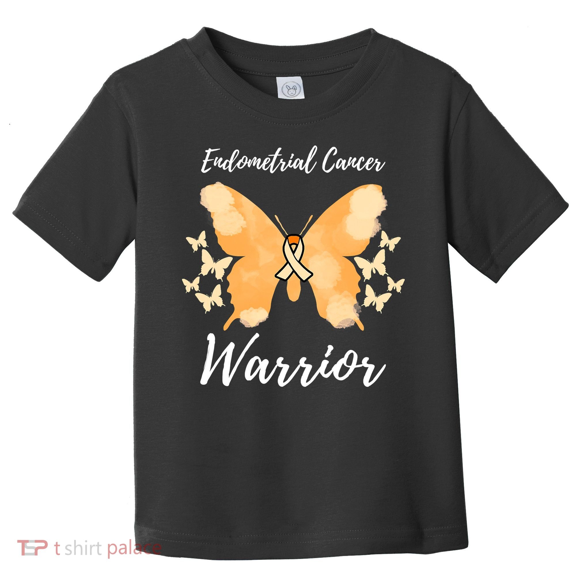 Funny Warrior Endometrial Cancer Awareness Uterine Cancer Toddler T-Shirt