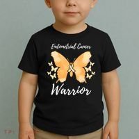 Funny Warrior Endometrial Cancer Awareness Uterine Cancer Toddler T-Shirt thumb 2