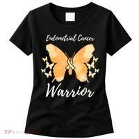 Funny Warrior Endometrial Cancer Awareness Uterine Cancer Women's T-Shirt thumb 0
