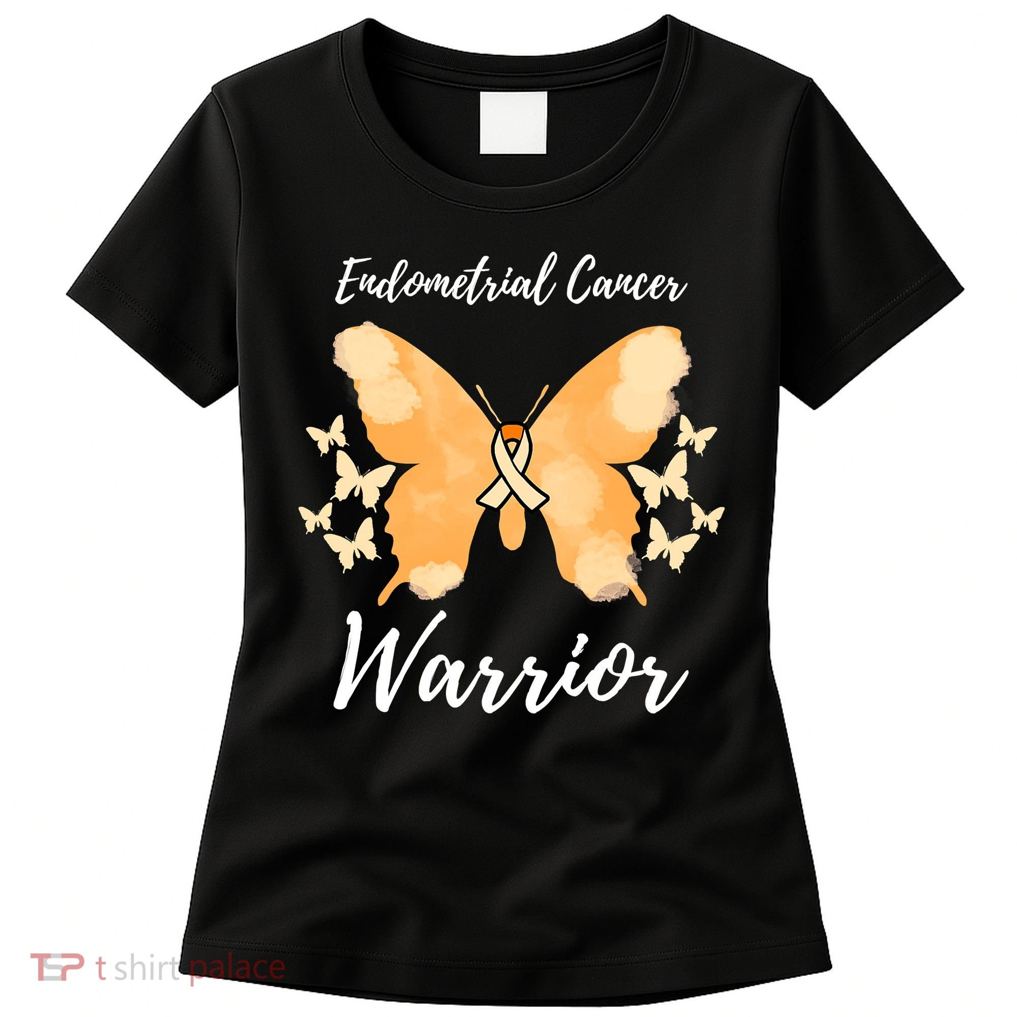 Funny Warrior Endometrial Cancer Awareness Uterine Cancer Women's T-Shirt