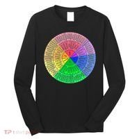 Feelings Wheel Emotion Chart Mental Health Therapy Chart Long Sleeve Shirt thumb 0