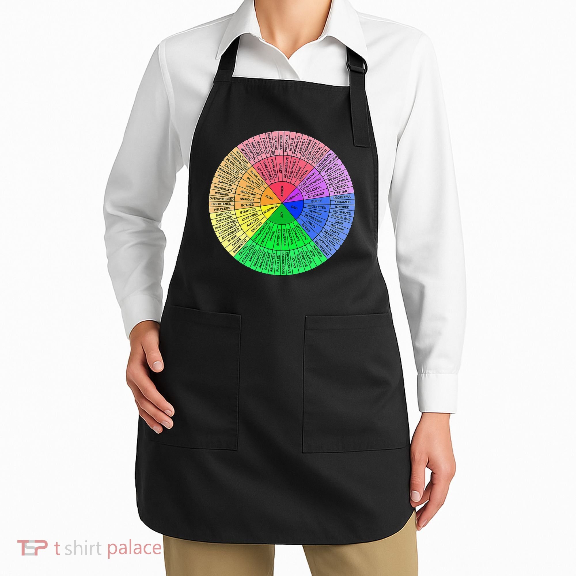 Feelings Wheel Emotion Chart Mental Health Therapy Chart Apron