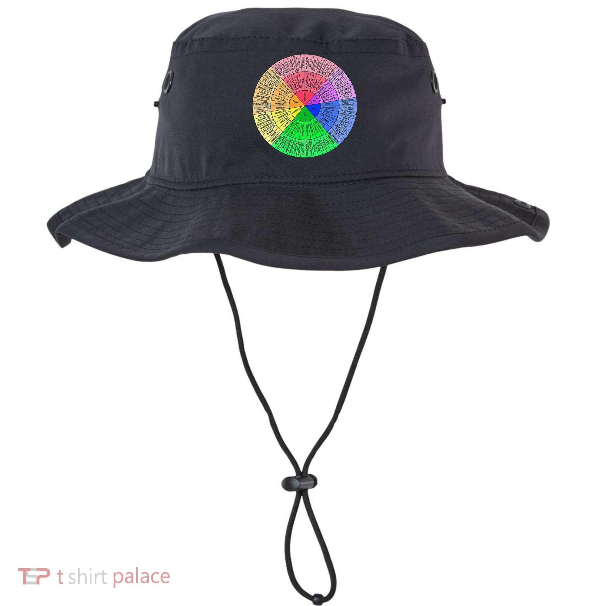 Feelings Wheel Emotion Chart Mental Health Therapy Chart Bucket Hat