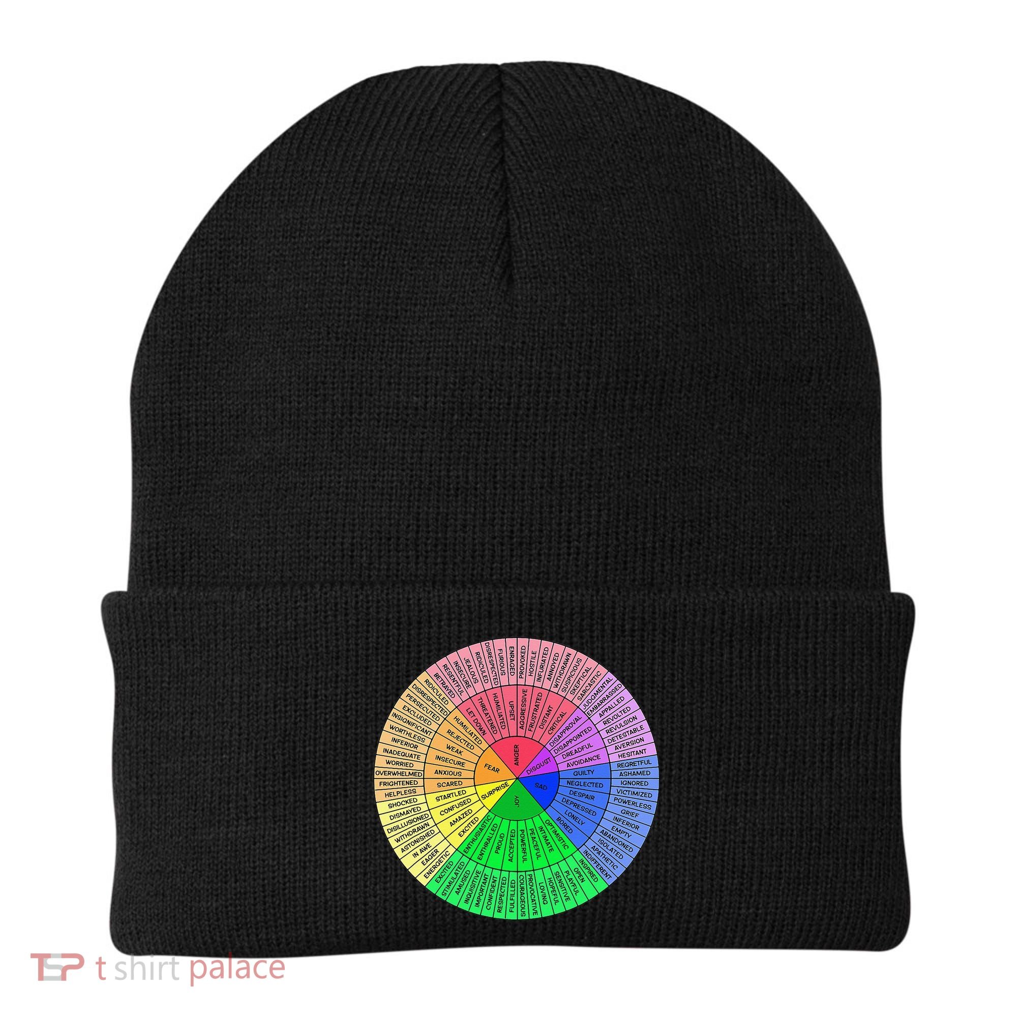 Feelings Wheel Emotion Chart Mental Health Therapy Chart Beanie