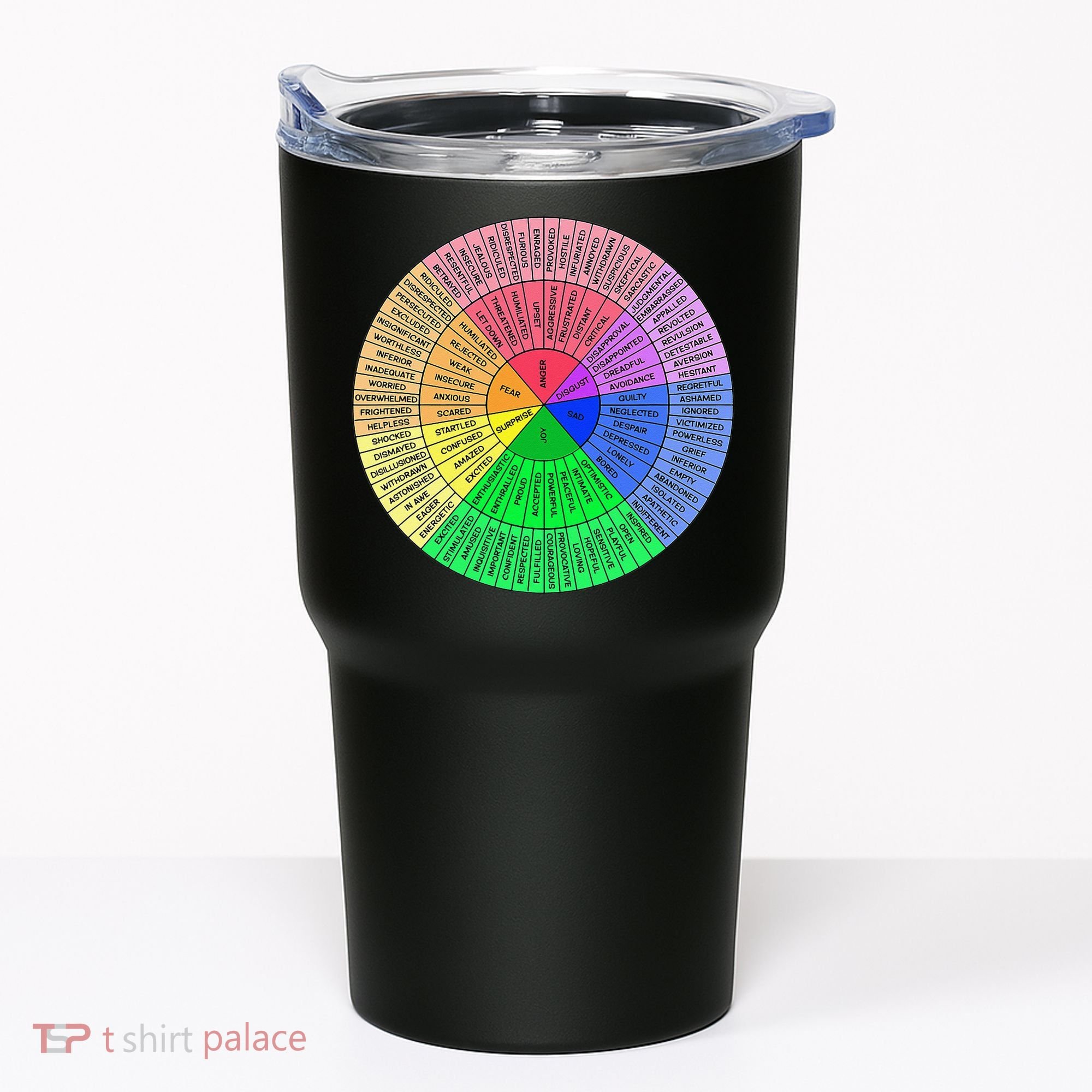 Feelings Wheel Emotion Chart Mental Health Therapy Chart Tumbler