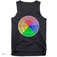 Feelings Wheel Emotion Chart Mental Health Therapy Chart Tank Top thumb 0