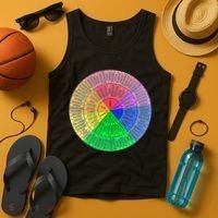 Feelings Wheel Emotion Chart Mental Health Therapy Chart Tank Top thumb 4