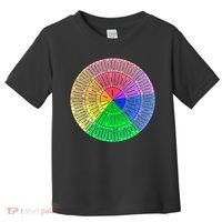 Feelings Wheel Emotion Chart Mental Health Therapy Chart Toddler T-Shirt thumb 0