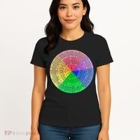 Feelings Wheel Emotion Chart Mental Health Therapy Chart Women's T-Shirt thumb 4