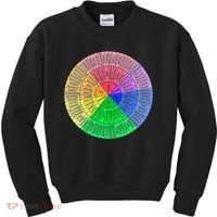 Feelings Wheel Emotion Chart Mental Health Therapy Chart Kids Sweatshirt thumb 0