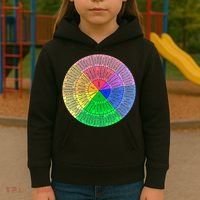 Feelings Wheel Emotion Chart Mental Health Therapy Chart Kids Hoodie thumb 3