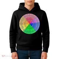 Feelings Wheel Emotion Chart Mental Health Therapy Chart Kids Hoodie thumb 4